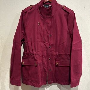 Brand new maroon jacket with string